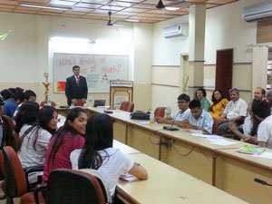How to Improve Your Spoken English: Avdhesh Tondak with DDUC Students, Motinagar, 2013