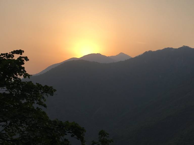 A beautiful sunset in Nainital